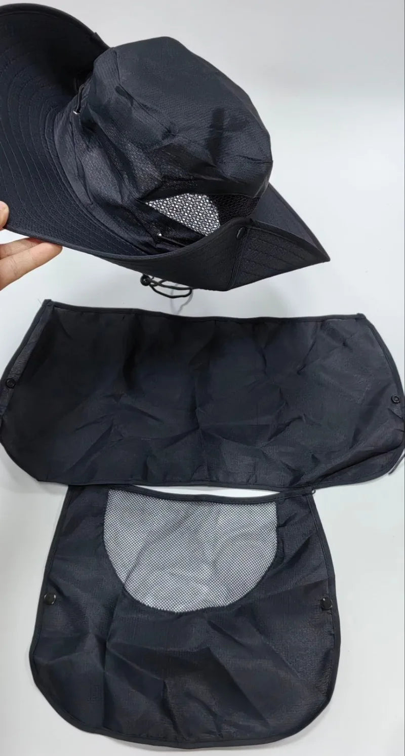 2024Adjustable Outdoor Fishing Hat Sunscreen Protection Breathable Sunshade Foldable Men Women Hiking Camping Casual Fishing Cap