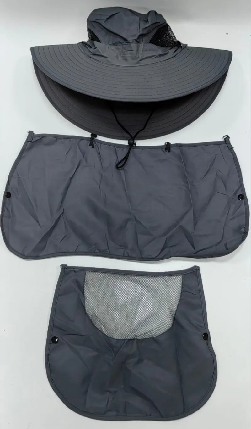 2024Adjustable Outdoor Fishing Hat Sunscreen Protection Breathable Sunshade Foldable Men Women Hiking Camping Casual Fishing Cap