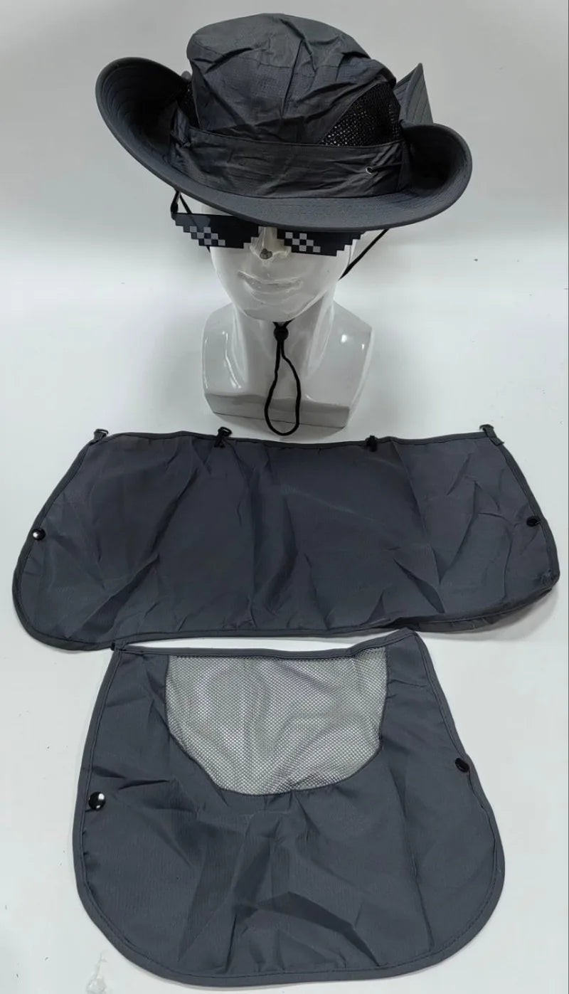 2024Adjustable Outdoor Fishing Hat Sunscreen Protection Breathable Sunshade Foldable Men Women Hiking Camping Casual Fishing Cap
