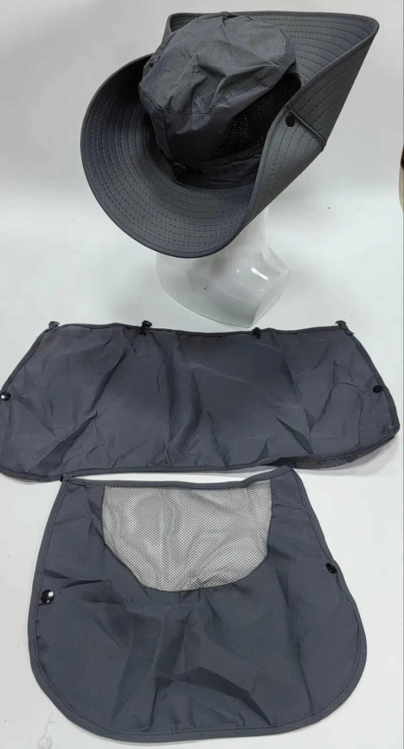 2024Adjustable Outdoor Fishing Hat Sunscreen Protection Breathable Sunshade Foldable Men Women Hiking Camping Casual Fishing Cap