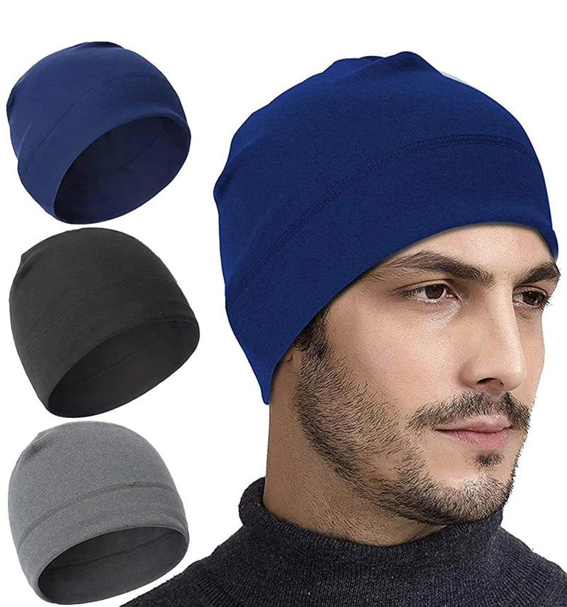 Cold Proof and Warm Outdoor Sports Headcover Fleece Ski Cap Riding Cap Running Hats Cycling Skull Caps for Men and Women