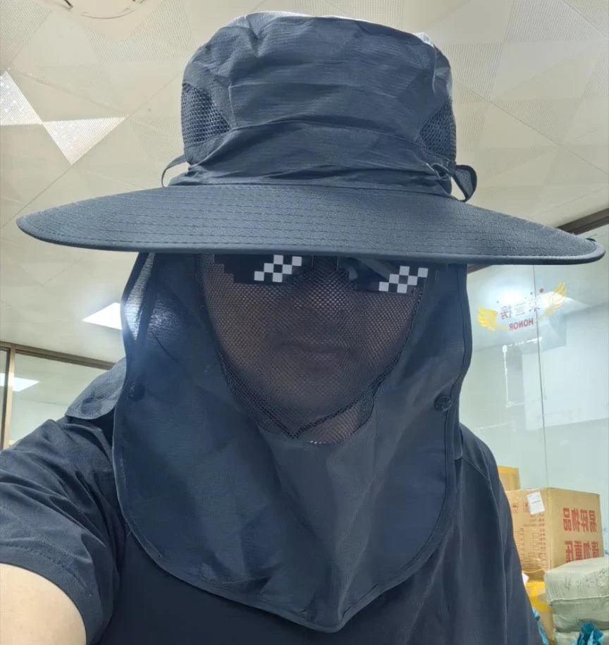 2024Adjustable Outdoor Fishing Hat Sunscreen Protection Breathable Sunshade Foldable Men Women Hiking Camping Casual Fishing Cap
