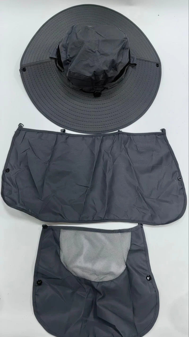 2024Adjustable Outdoor Fishing Hat Sunscreen Protection Breathable Sunshade Foldable Men Women Hiking Camping Casual Fishing Cap