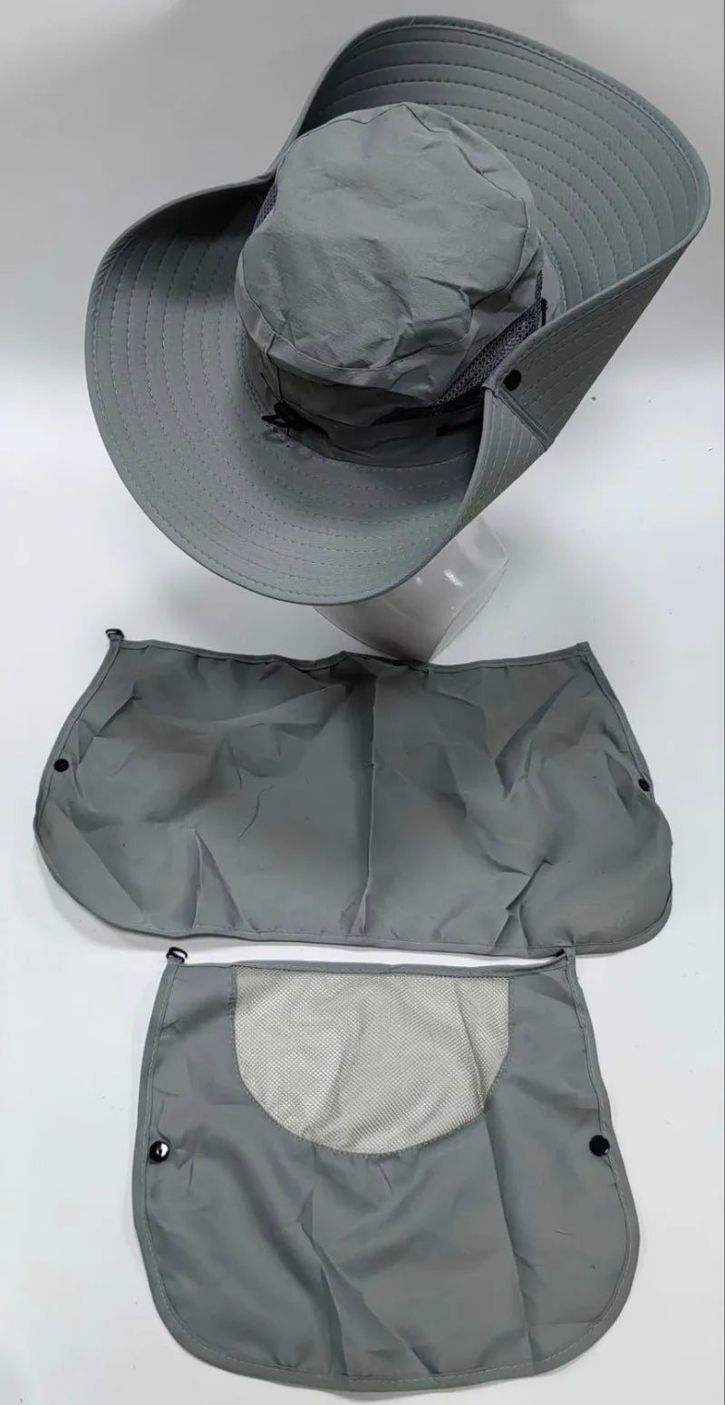 2024Adjustable Outdoor Fishing Hat Sunscreen Protection Breathable Sunshade Foldable Men Women Hiking Camping Casual Fishing Cap