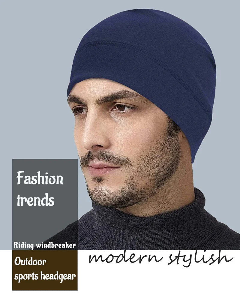 Cold Proof and Warm Outdoor Sports Headcover Fleece Ski Cap Riding Cap Running Hats Cycling Skull Caps for Men and Women