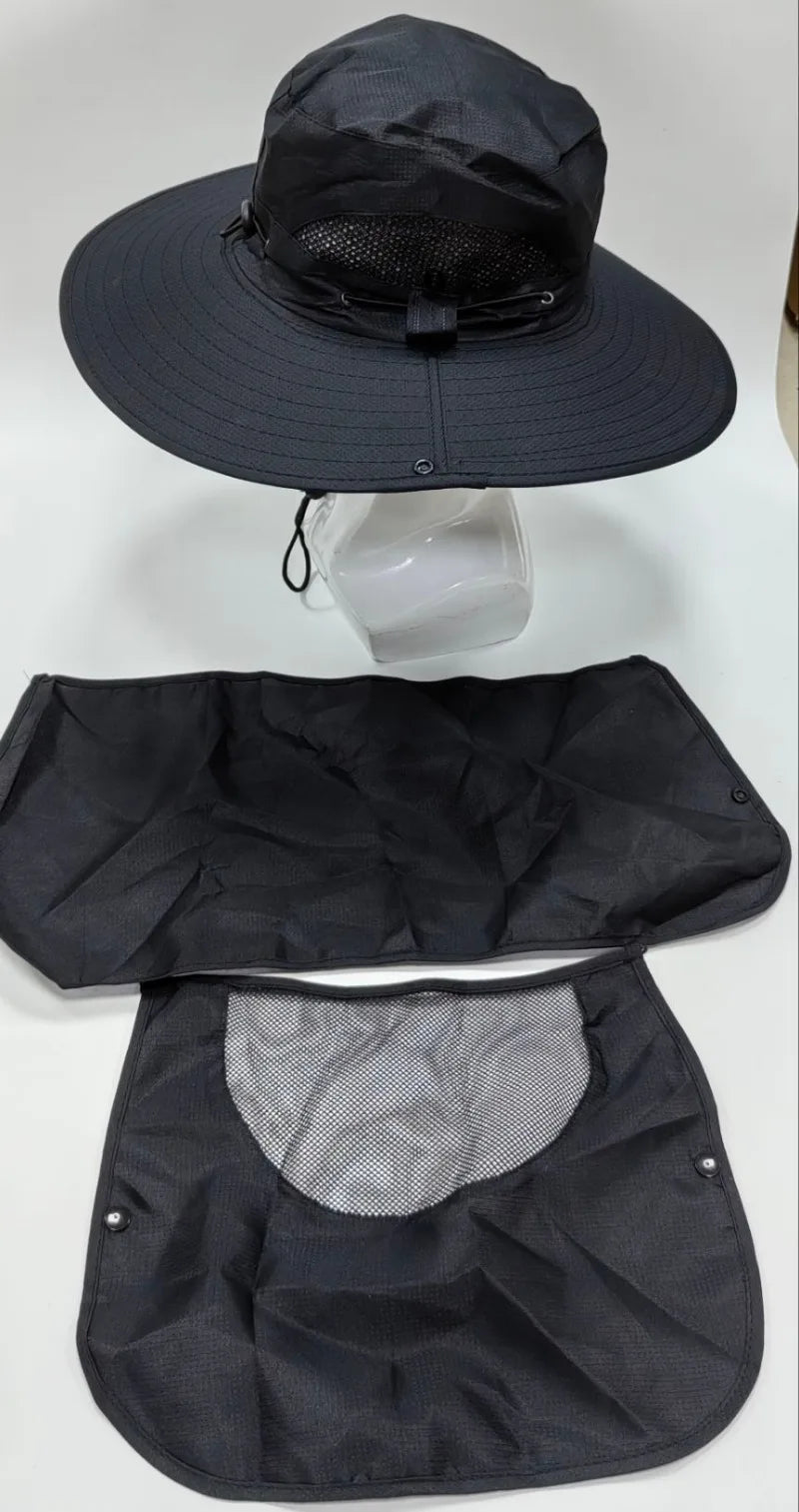 2024Adjustable Outdoor Fishing Hat Sunscreen Protection Breathable Sunshade Foldable Men Women Hiking Camping Casual Fishing Cap