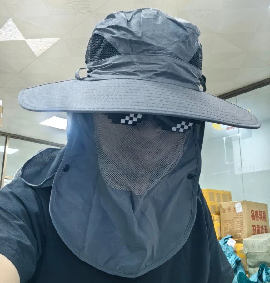 2024Adjustable Outdoor Fishing Hat Sunscreen Protection Breathable Sunshade Foldable Men Women Hiking Camping Casual Fishing Cap