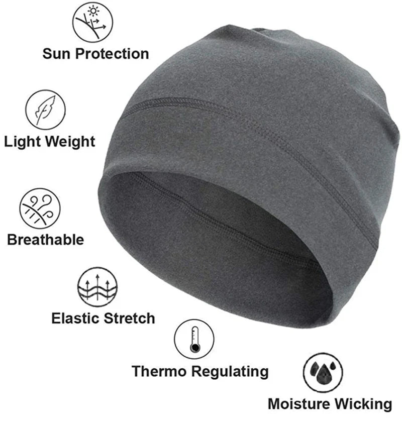 Cold Proof and Warm Outdoor Sports Headcover Fleece Ski Cap Riding Cap Running Hats Cycling Skull Caps for Men and Women