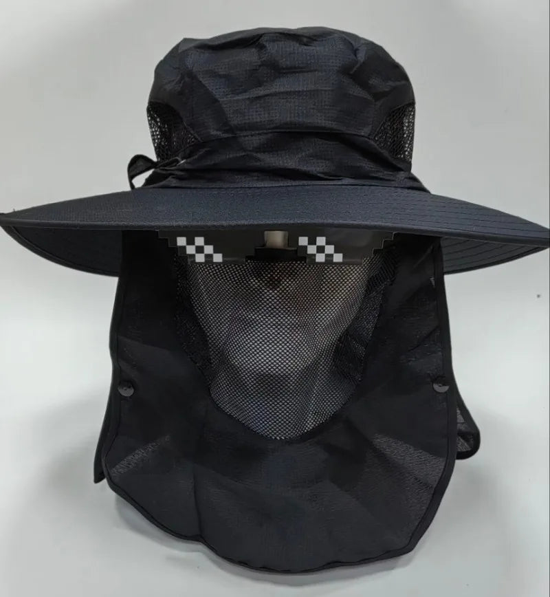 2024Adjustable Outdoor Fishing Hat Sunscreen Protection Breathable Sunshade Foldable Men Women Hiking Camping Casual Fishing Cap