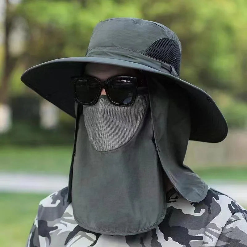 2024Adjustable Outdoor Fishing Hat Sunscreen Protection Breathable Sunshade Foldable Men Women Hiking Camping Casual Fishing Cap