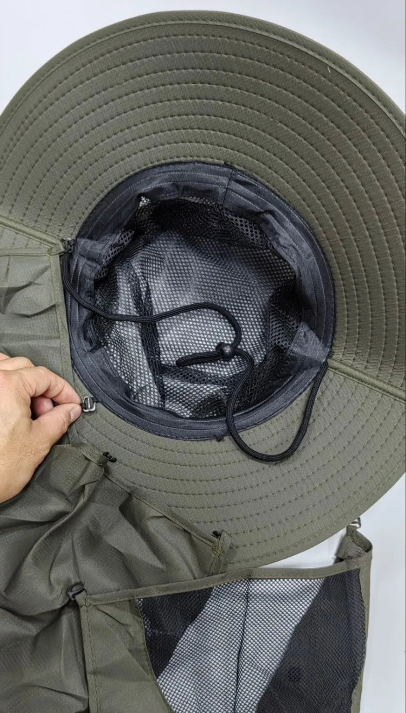 2024Adjustable Outdoor Fishing Hat Sunscreen Protection Breathable Sunshade Foldable Men Women Hiking Camping Casual Fishing Cap