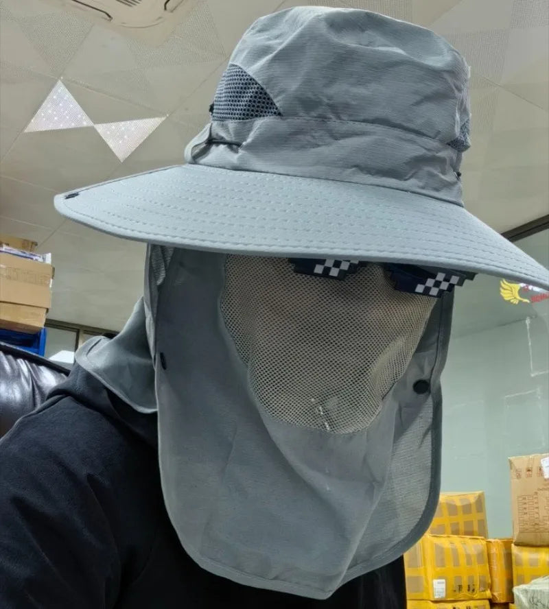 2024Adjustable Outdoor Fishing Hat Sunscreen Protection Breathable Sunshade Foldable Men Women Hiking Camping Casual Fishing Cap