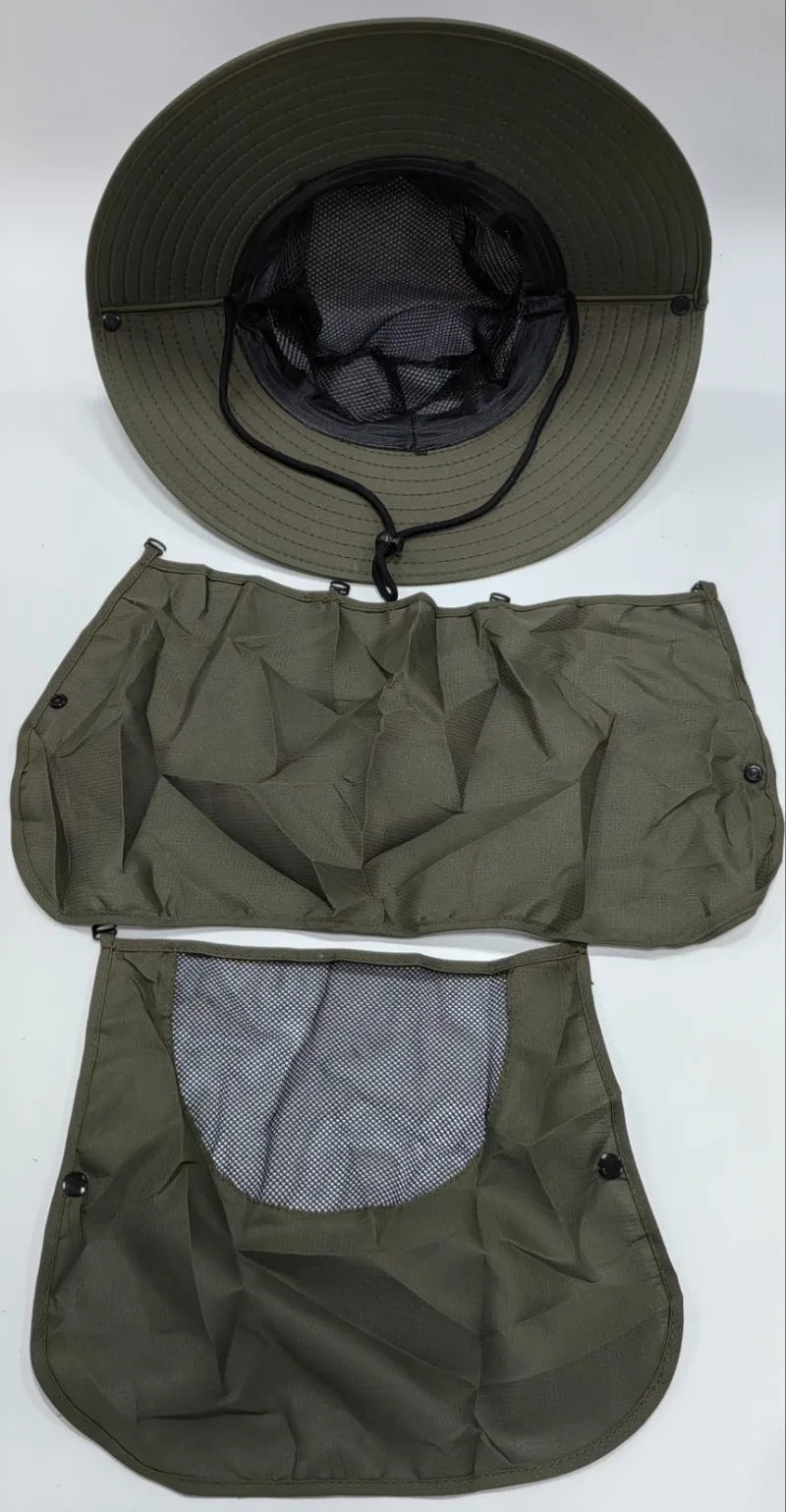 2024Adjustable Outdoor Fishing Hat Sunscreen Protection Breathable Sunshade Foldable Men Women Hiking Camping Casual Fishing Cap