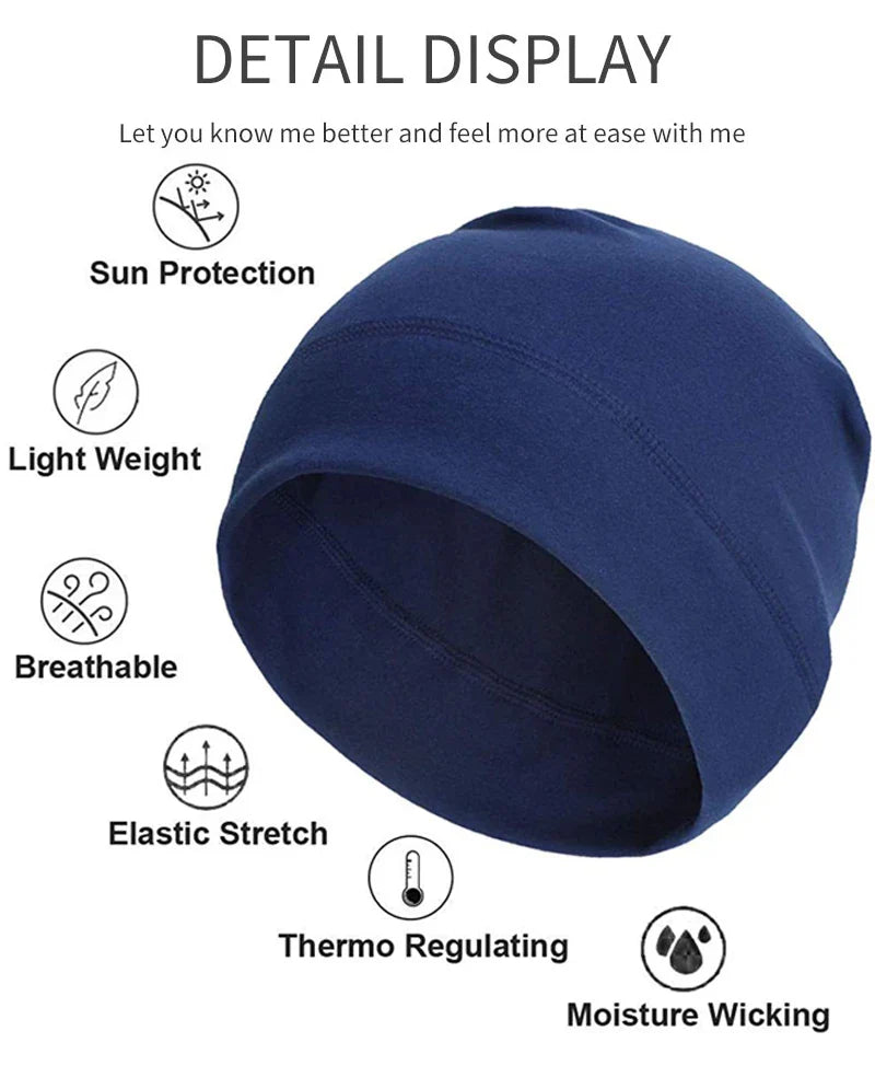 Cold Proof and Warm Outdoor Sports Headcover Fleece Ski Cap Riding Cap Running Hats Cycling Skull Caps for Men and Women