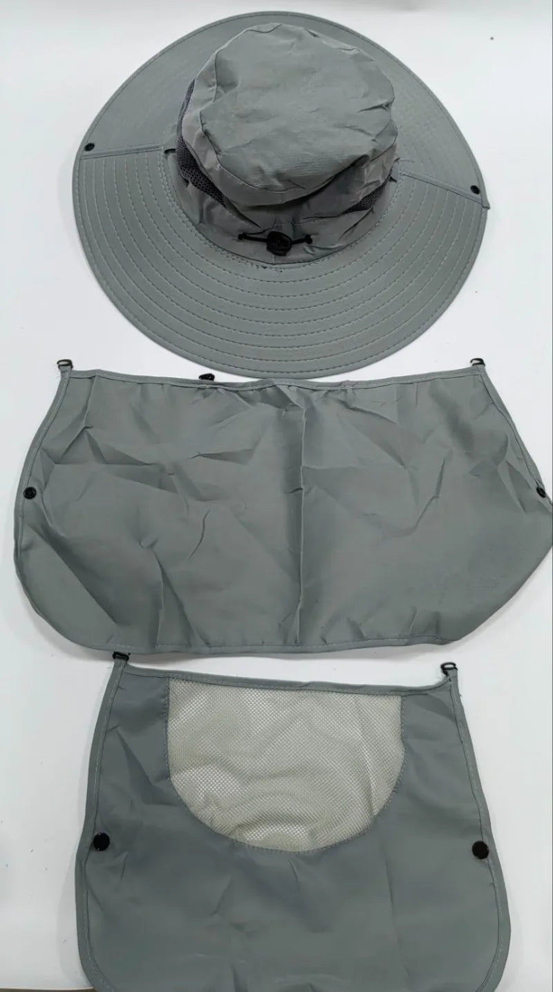 2024Adjustable Outdoor Fishing Hat Sunscreen Protection Breathable Sunshade Foldable Men Women Hiking Camping Casual Fishing Cap