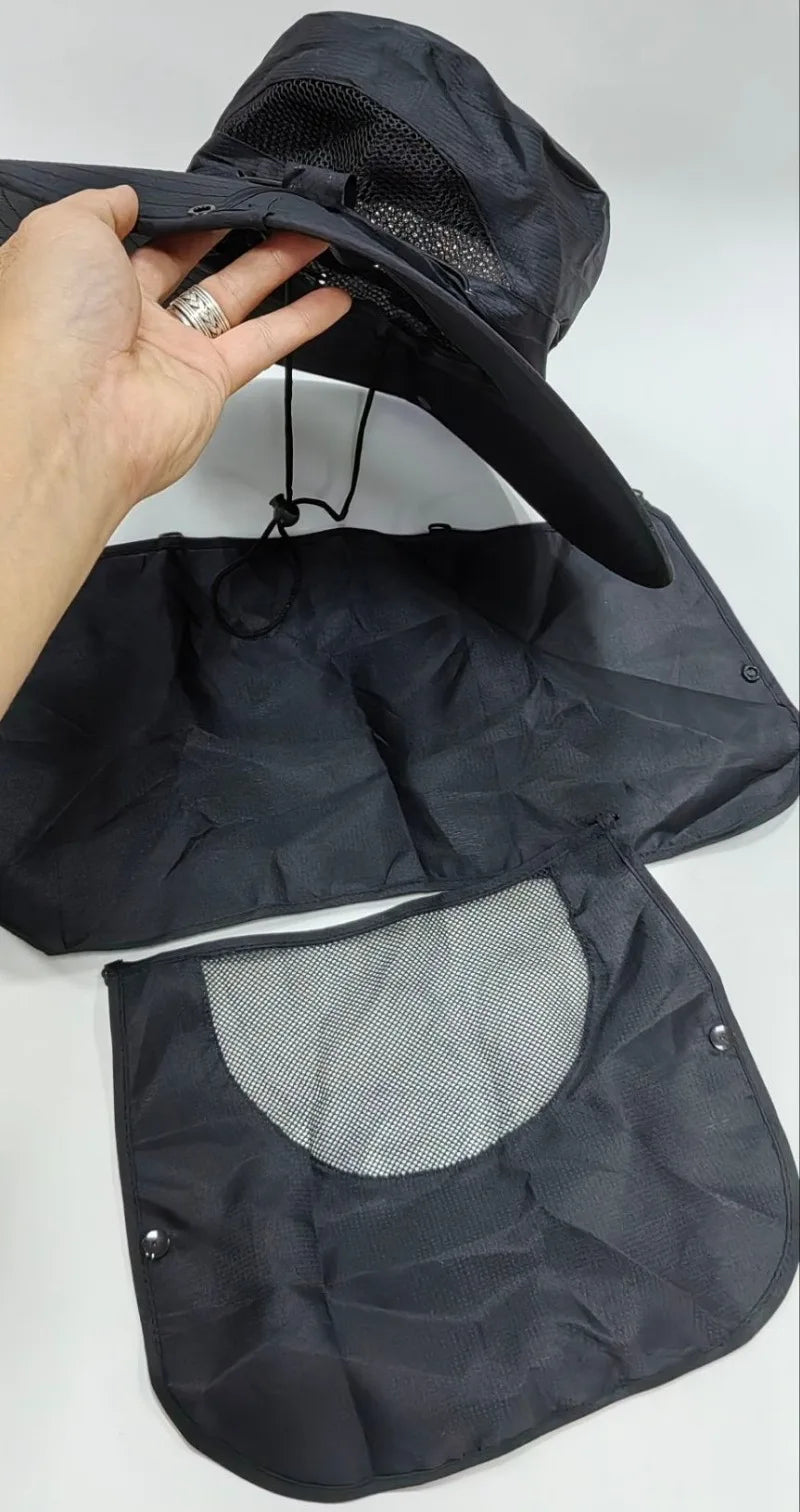 2024Adjustable Outdoor Fishing Hat Sunscreen Protection Breathable Sunshade Foldable Men Women Hiking Camping Casual Fishing Cap