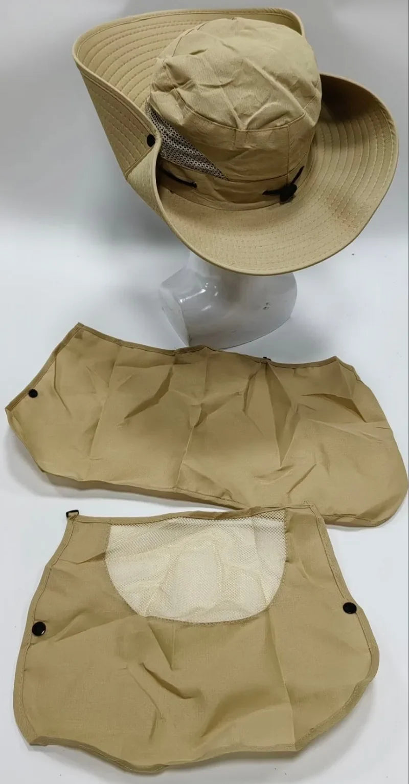 2024Adjustable Outdoor Fishing Hat Sunscreen Protection Breathable Sunshade Foldable Men Women Hiking Camping Casual Fishing Cap